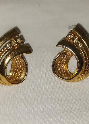 Винтажные серьги avon старинные серёжки женское украшение