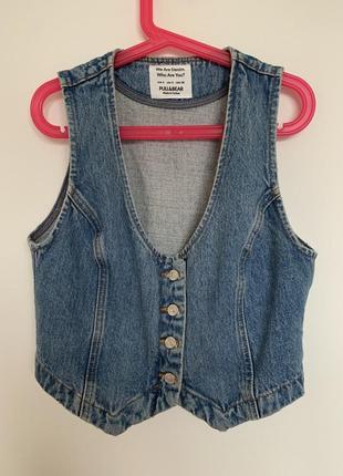 Жилетка джинсова pull & bear