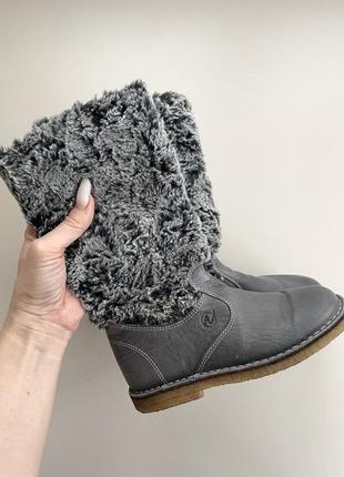 Кожаные сапоги для девочки naturino