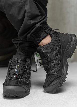 Зимние термо кроссовки Snowleather salomon black