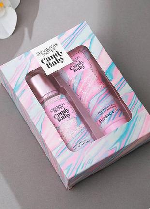 Парфюмированный набор senoritas secret (спрей-мист и лосьон для тела125 мл*2)🌺🍥