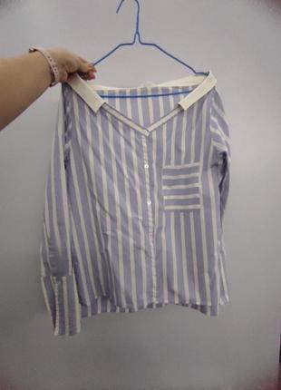 Женская рубашка открытые плечи