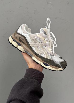 Asics gel nyk white brown ♥️36рр - 45р♥️ кроссовки женские ассикс, кроссовки мужские демисезонные