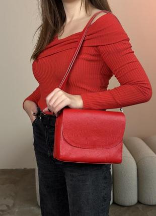 Жіноча сумка тенессі червона (флотар)