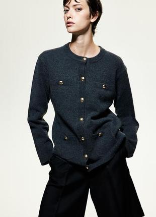Новий теплий кардиган на ґудзиках h&m