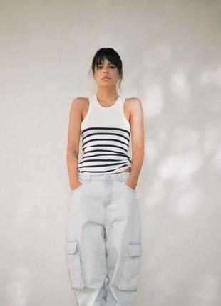 Zara топ цупкий, m-l