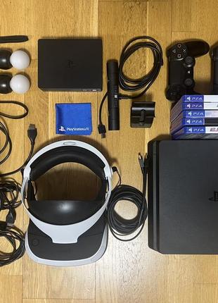 Набір: ps 4 slim + playstation vr + ігри та аксесуари