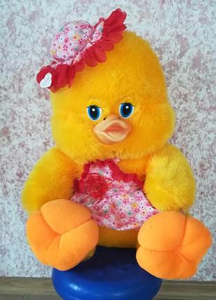 Игрушка мягкая утка музыкальная 50см