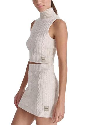 Dkny original. костюм вязаный свитер с юбкой р м