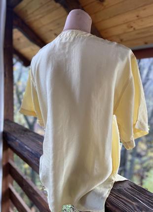 Фирменная стильная качественная винтажная блуза из шелка4 фото