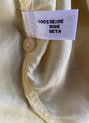Фирменная стильная качественная винтажная блуза из шелка6 фото