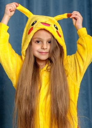 🌈яркие оригинальные пижамы кигуруми для мальчиков и девочек пикачу покемон2 фото