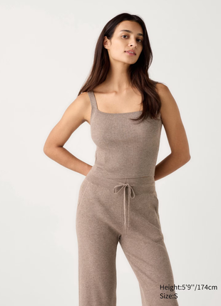 Трикотажный ребристый топ uniqlo