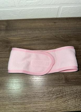 Косметическая повязка на липучке розовая