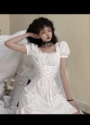 Сукня біла коротка літня2 фото