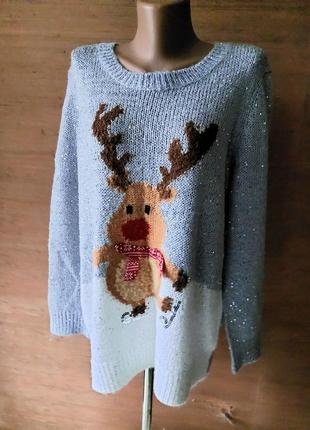 ❄️🦌❄️ Красивый свитер с пайетками олененок