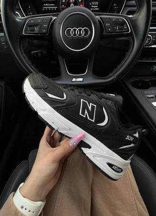 Термо кроссовки женские new balance 530 fleece black white4 фото