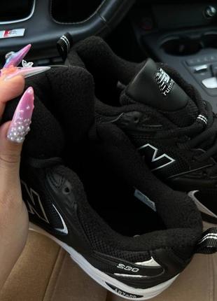 Термо кроссовки женские new balance 530 fleece black white5 фото
