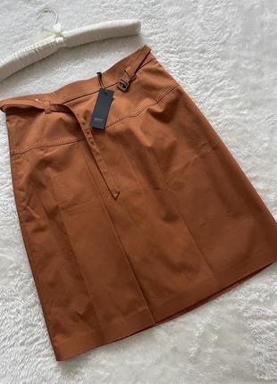 Таракотова котонова спідниця на підкладці esprit