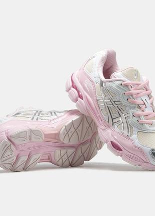 Женские кроссовки asics gel nyc white pink 36-37-38-39-40-41