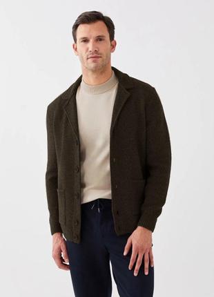 Чоловічий піджак з вовною lc waikiki, хак з 2-ма накладними кишенями, на гудзиках. фірмова туреччина