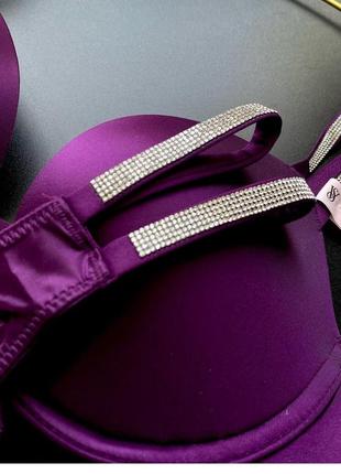Комплект белья victoria's secret комплект со стразами victoria’s secret бюстгалтер victoria’s secret трусики со стразами victoria’s secret3 фото