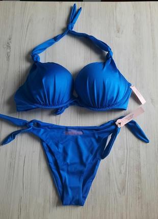 Бірюзовий блакитний купальник на великі груди 75е 34дд 75e 34dd victoria's secret чашка е e
