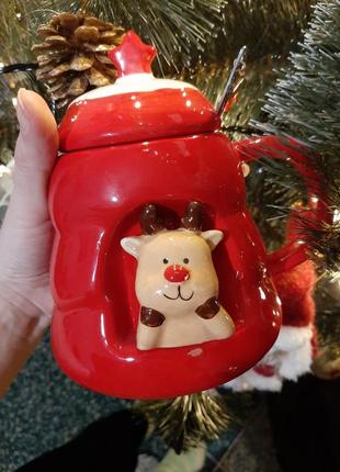 Різдвяна святкова чашка з пряником / новорічні чашки з різдвяним декором чашки...