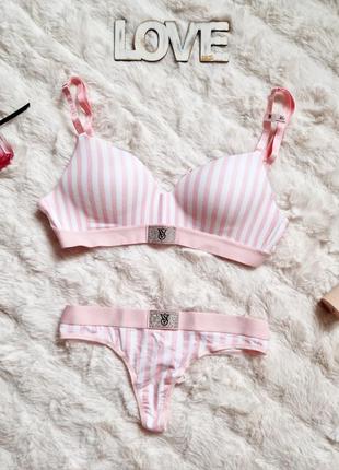 Комплект нижнего белья victoria's secret бюст размер 36с трусики s4 фото