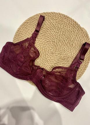 Бюстгальтер бордовий