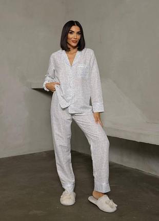 Женская мягкая сатиновая пижама с длинным рукавом, рубашка на пуговицах и брюки