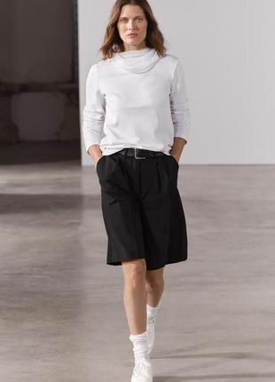 Zara длинные шорты из смесовой шерсти