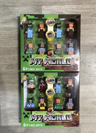 Набор фигурок minecraft, 8 фигурок