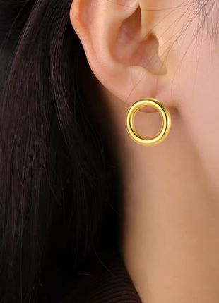 Круглые серьги, кольца плесени. медзолото