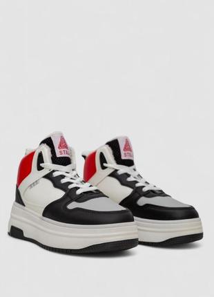 Кроссовки женские зимние на меху, цвет бело-красный, 248ram09, 248ram09