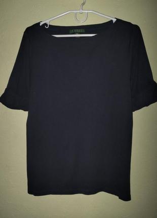 Синяя женская футболка ralph lauren