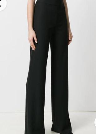 Чорні класичні брюки штани wide leg, палаццо з щільного трикотажу kookai