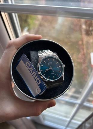#c040

чоловічий/жіночий наручний годинник casio/касіо в срібно синій колір