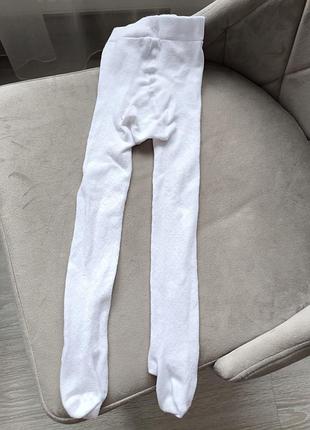 Колготи колготки нарядні білі для дівчинки девочки легка хода