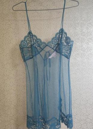 Victoria's secret сексуальний пеньюар комбінація нічна сорочка baby doll lingerie еротична білизна сітка мереживо стрази бренд victoria's secret, р.s