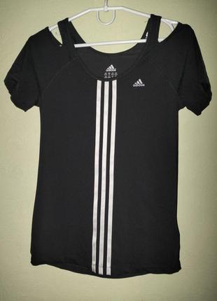 Женская спортивная футболка adidas climacool черная
