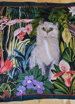 Шовкова хустка платок котик beyeler