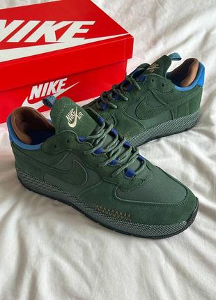 Nike air force 1 wild green blue, кроссовки мужские демисезонные найк форс, кроссовки хаки мужественные