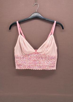 Браллет из эластичной сеточки с кружевом "triumph". размер l.