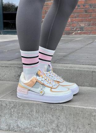 Женские кроссовки nike air force 1 shadow spruce aura fur v / smb