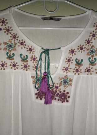 Женская вышитая блуза рубашка вышиванка этатно tu