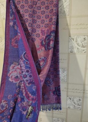 Pashmina двусторонний шарф палантин шаль пашмина платок с бахромой огурцы королевский шик