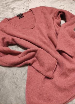 Свитер кашемир cashmere пудра пышная роза розовый