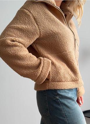 Плюшева кофта тедді  кардиган куртка zara hm mango stradivarius2 фото
