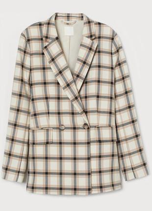 Крутезный пиджак жакет в клетку h&m